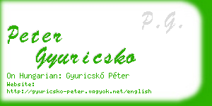 peter gyuricsko business card